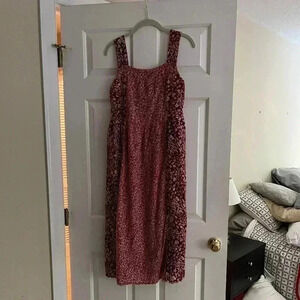 True Craft Raw hem Midi dress size M boho/90’s flare